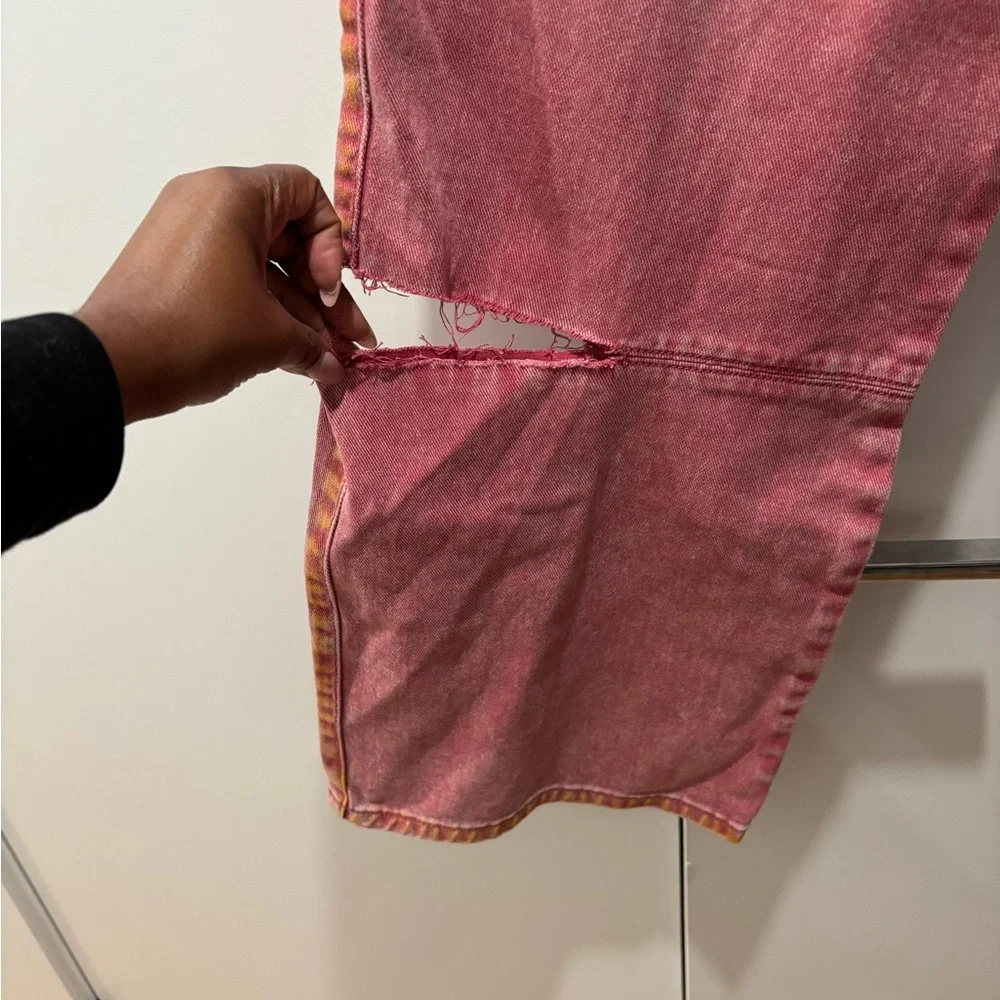 Hanifa Astrid acid Pink and Orange Jeans - Picture 4 of 4